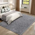 thumbnail image 2 of Lochas Fluffy Rug Soft Fuzzy Shag Carpet for Bedroom Living Room Indoor Home Decor Nursery Area Rugs, 5'x8',Gray, 2 of 7