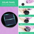 thumbnail image 5 of SSyao 9FT Outdoor Patio Umbrella with Solar Lights, LED Lighted Pool Umbrella with Tilt and Crank, Outdoor Table Umbrellas for Deck, Yard & Market (Taro Purple), 5 of 7