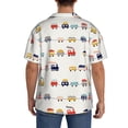 thumbnail image 3 of Pofeuu Colorful Trains Print Mens Casual Short Sleeve Shirts Beach Summer Spread Collar Pocket Tops Men's Casual Short-sleeved Shirt-XX-Large, 3 of 5