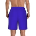 thumbnail image 3 of Yiaed Darkblue Print Men's Swim Trunks with Lining Quick Dry Sports Shorts Beach Shorts Boardshorts-XX-Large, 3 of 5