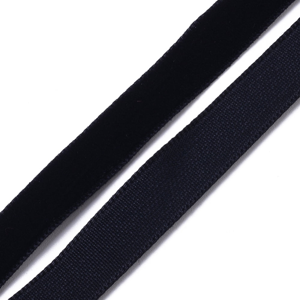 3/8 inch Single Face Velvet Ribbon Black 3/8 inch(9.5mm) 200yards/roll(182.88m/roll)