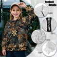 thumbnail image 6 of Uorisanigo Girls Half Zip Sweatshirt Oversized Long Sleeve Zipper Sweatshirt School Drop Shoulder Dead Branch Leaf Print Athletic Tops Outerwear Fall Clothes Quarter-Zip Pullover Jacket, 6 of 7