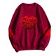 thumbnail image 5 of RKSTN Women's Valentine's Day Sweatshirts Oversized Crewneck Valentines Heart Graphic Print Hoodless Sweatshirt Womens Casual Plus Size Round Neck Loose Comfy Sweatshirt Fall Spring Clothes, 5 of 6