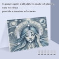 thumbnail image 4 of 3 Gang Light Switch Cover Plate Woman with Third Eye and Planet Wall Plate Decorate Electrical Outlet Cover Plates 4.56”x4.48”, 4 of 8