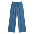 thumbnail image 5 of SROBPTY Teen Girls Pants Solid Wide Leg Drawstring with Pockets Loose Trousers for 3-8Y, 5 of 5