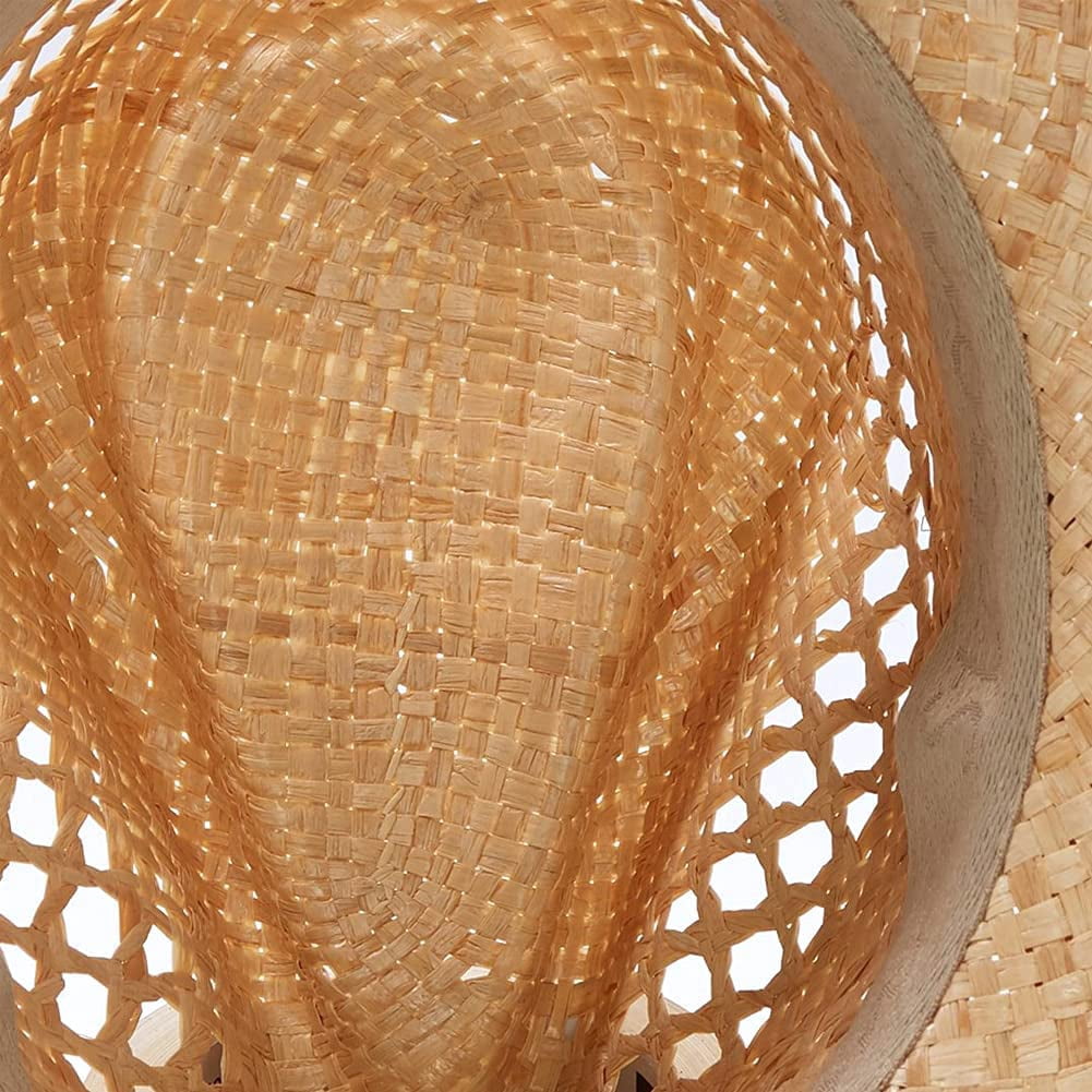 Madrid Raffia Straw Western Hat - S - Natural