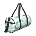 thumbnail image 3 of Xecao Turtle print Round Travel Duffel Bag is a foldable gym bag with an inner pocket, perfect for travel sports, 3 of 8