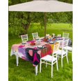 thumbnail image 4 of Fsddascl Colorful Oil Painted Outdoor Tablecloth - 52x70 Inch Rectangle Dining Table Cover, Modern Abstract Geometric Waterproof Outdoor Table Cloth with Umbrella Hole & Zipper for Picnic/Patio, 4 of 7