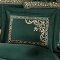 thumbnail image 3 of Balmoral Royal Style Bedding, Gold-Embroidered Emerald Green, 3-pc King Bedspread Set, 3 of 5