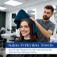 thumbnail image 5 of Dan River Salon Towel Pack of 24 Soft Quick Dry Absorbent Cotton Spa hand Towel - Navy 16x26in, 5 of 7