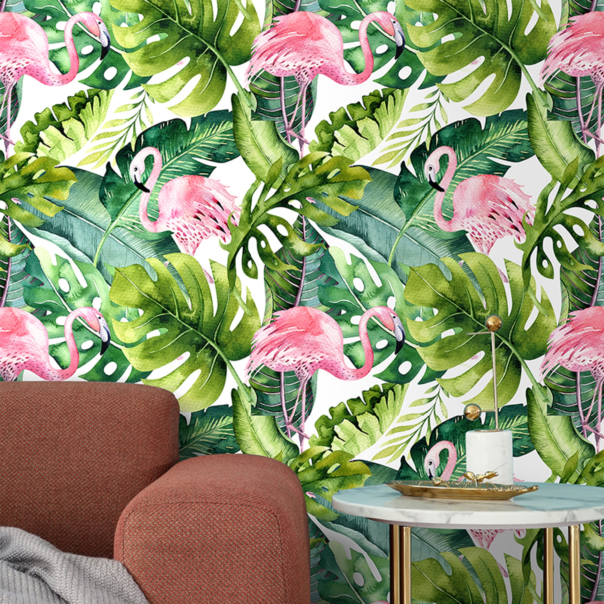 Home Cal Flower Printed Peel and Stick Wallpaper Roll Waterproof Self