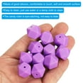 thumbnail image 4 of Uxcell 17 mm Hexagonal Silicone Beads, Polygonal Beads Bulk, Purple 30Pcs, 4 of 7
