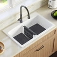 thumbnail image 5 of Bligli PVC Sink Divider Mat - Black(12.2"x4.7"), Non-Slip with 6 Suction Cups, Scratch & Stain Resistant, Fits Divided Basins, Easy to Clean, 5 of 7
