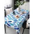 thumbnail image 6 of Spring Leaves Table Cloth, Waterproof Tablecloth for Rectangle Tables, Blue Plants Country Botanical Leaf Reusable Washable Fabric Table Cover for Restaurant Kitchen Dining Tables 54"x108", 6 of 9