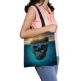 thumbnail image 1 of Bolsa de lona ABPHQTO Fantastic Tropical Island Scull Rock Underwater Sunset Reutilizable 36x41 cm, 1 of 2