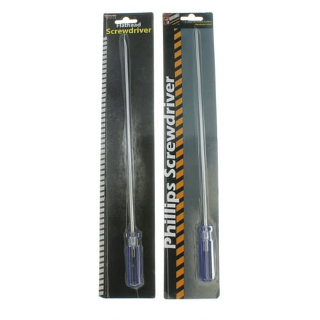 

Extra Long Phillips and Flathead Screwdriver Set Hardware Home Repair Tools