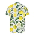 thumbnail image 5 of Yyeselk Men's Casual Beach Shirts Short Sleeve Button Down Tropical Print Shirt Lapel Stylish Comfort Vacation Hawaiian Shirt Yellow S, 5 of 5