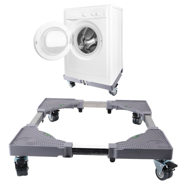 Support de Base pour Machine à Laver, Support de Réfrigérateur Antidérapant 4 Pieds Robustes Roue Universelle pour Réfrigérateur pour Sécheuse