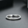 thumbnail image 5 of Top Moissanite Eternity Band - Vintage Solid Sterling Silver Band - Minimalist Bridal Matching Band - Antique Ring for Women - RIng for Her, 5 of 7