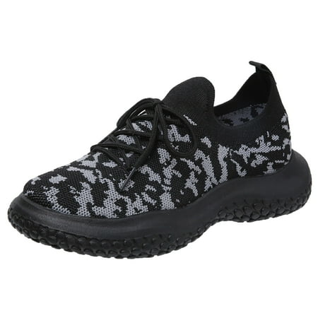 

nsendm Womens Sneakers Memory Foam Size 8 Fashion Summer Women s Thick Sole Comfortable Mesh Womens Chunky Sneakers Black 8