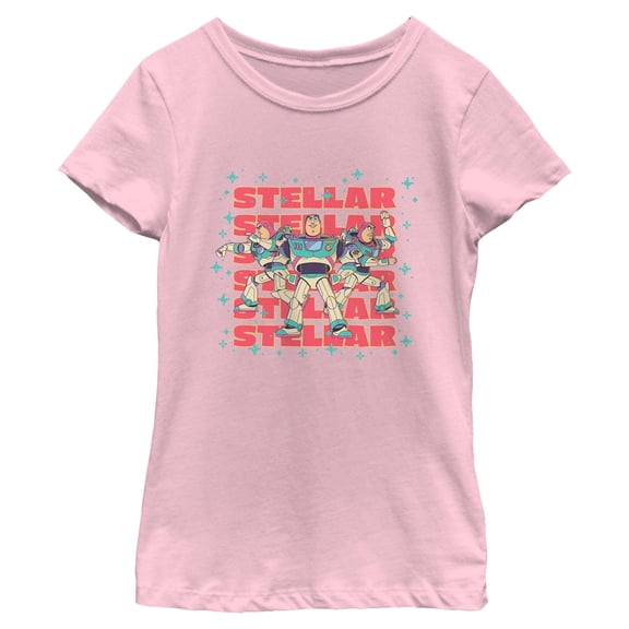 Girls Toy Story 5 Stellar Stars Buzz T Shirt