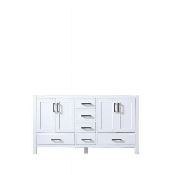 60 in. Jacques Vanity with Cabinet, White