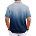 thumbnail image 6 of Men's Shirts Solid Color Pique Knit Slim Fit Polo Shirt Short Sleeve Golf Shirts for Men Business Casual Shirts Blue XL, 6 of 6