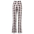thumbnail image 4 of Bowanadacles Women Plaid Pajama Pants Sleepwear Drawstring Cotton Loose Bottoms, 4 of 4