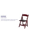 thumbnail image 5 of BizChair 4 Pack Mahogany Wood Folding Chair with Vinyl Padded Seat, 5 of 14