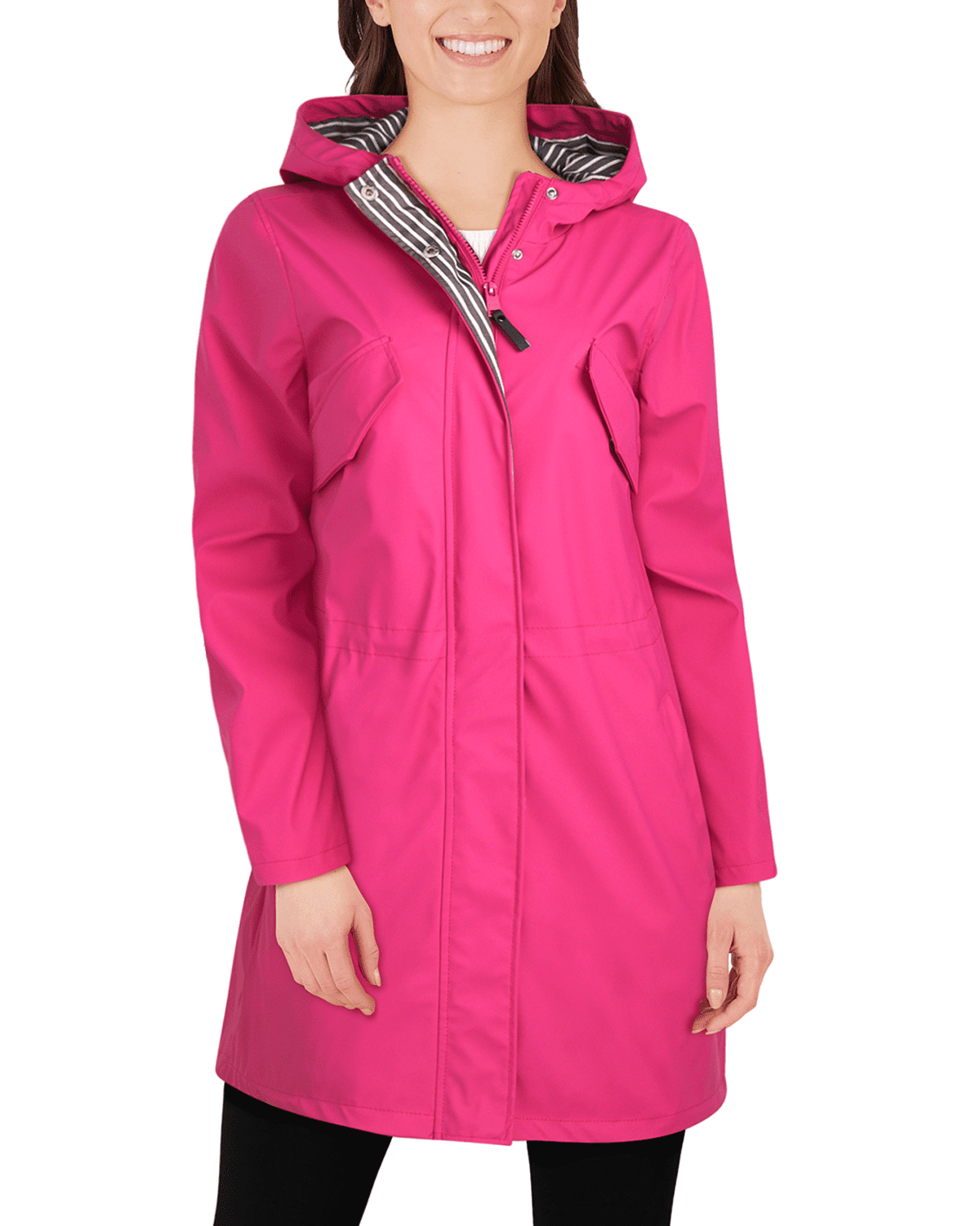 URBAN REPUBLIC Woman’s Raincoat – Waterproof Slicker Shell Rain Jacket ...