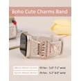 thumbnail image 4 of TOYOUTHS Decorative Ring Loops Compatible with Apple Watch Band Charms 42mm 41mm 40mm 38mm 44mm 45mm 46mm 49mm Women, Boho Engraved Strap Accessories for iWatch Series 10 9 Ultra SE 8 7 6 5 4 3 2 1, 4 of 7