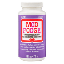 Mod Podge Hard Coat Waterbase Sealer, Glue and Finish, Clear, 16 oz.