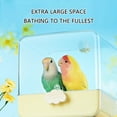 thumbnail image 4 of YIEMEEN Parrot Bathtub Shower Box Large Capacity Multifunctional Pet Bird Bath Tub, 4 of 12
