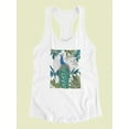 thumbnail image 3 of Peacock On Branch Book Print. Racerback Tank Women -Fab Funky Designs, Female Medium, 3 of 4