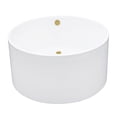 thumbnail image 2 of Kingston Brass VTRO454523M2 45" Acrylic Round Double Ended Freestanding Tub with Overflow/Drain Assembly, Glossy White/Polished Brass, 2 of 8
