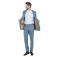 thumbnail image 3 of Smoke Blue Men's 2pc Sharkskin Suit Slim-Fit, 3 of 4