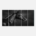 thumbnail image 2 of Portrait de Cheval Arabe Noir - Impression sur Toile d'Animal, 2 of 3