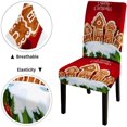 thumbnail image 3 of muroi Christmas Snowflakes Kitchen Chair Covers Set of 6, Stretch Luxury Red White Parson Chair Covers Washable Spandex Chairs Protector for Kitchen Hotel Banquet, 3 of 7