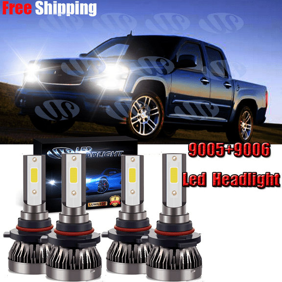 For Chevrolet Colorado 2004-12 LED Headlights Kit High Low Beam 6000K Bulbs 4X