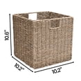 thumbnail image 6 of StorageWorks Natural Seagrass Storage Basket, Wicker Woven Storage Baskets with Liners, 2-Pack, Medium, 10.2"x10.2"x10.6, 6 of 10