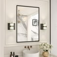 thumbnail image 5 of GODCHAR Black Rectangle Bathroom Mirrors Wall Modern Matte Black Aluminum Alloy Frame, 5 of 7