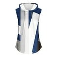 thumbnail image 3 of Womens Sleeveless Hoodies Casual Drawstring Lightweight Hooded Sweatshirt Color Block Loose Sports Pullover Tops, 3 of 3