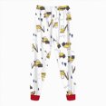 thumbnail image 7 of Boys Pajamas Fall Winter Boys Pajamas Set Long Sleeve Sleepwear White with Red Trim Yellow Digger Print Sleepwear 2 Piece Pajama Set for Big Boys 2-9 Years, 7 of 7