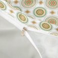 thumbnail image 4 of jejeloiu Warm Mandala Duvet Cover Queen For Men Women,Natural Print Queen Bedding,Green Orange Beige,Light Gray Reversible,3 Pieces,1 Duvet Cover and 2 Pillowcases, 4 of 6