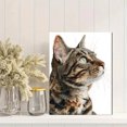thumbnail image 2 of Qisvanset 12x16 Inch Tabby Cat Portrait Canvas Print Wall Art, 2 of 5