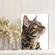thumbnail image 2 of Qisvanset 12x16 Inch Tabby Cat Portrait Canvas Print Wall Art, 2 of 5
