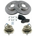 thumbnail image 2 of TRQ Front Brake Pad & Rotor Kit Brake Pads Brake Rotor Wheel Hub Bearing Assembly Ceramic Fits Select 2007-2009 Chevrolet Equinox Pontiac Torrent 2008-2010 Saturn Vue Suzuki XL-7, 2 of 6