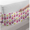thumbnail image 2 of Fantasy World Bed Skirt, Pattern of Princess in a Crown Castle Hearts Stars and Clouds, Elastic Bedskirt Dust Ruffle Wrap Around for Bedding Decor, 4 Sizes, Multicolor, by Ambesonne, 2 of 2