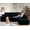 Black 3Seaters, variant on 107.5" Modern Cloud Modular Sofa with L-Chaise, Black Corduroy Sectional, Deep Seat, No Assembly Required