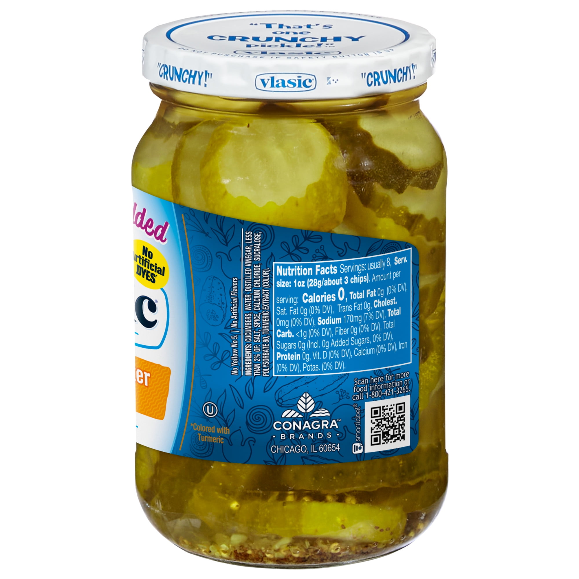 Vlasic No Sugar Added Bread & Butter Pickle Chips, 16 fl. oz.